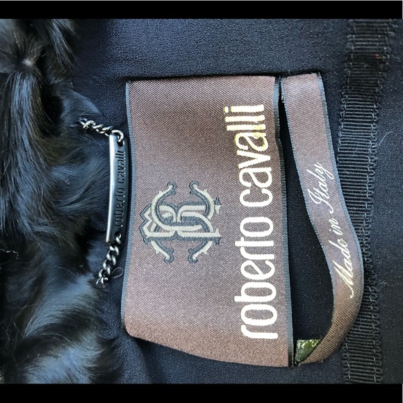 Roberto Cavalli Fur Leather Fringe Jacket 40 S M - Picture 9 of 14